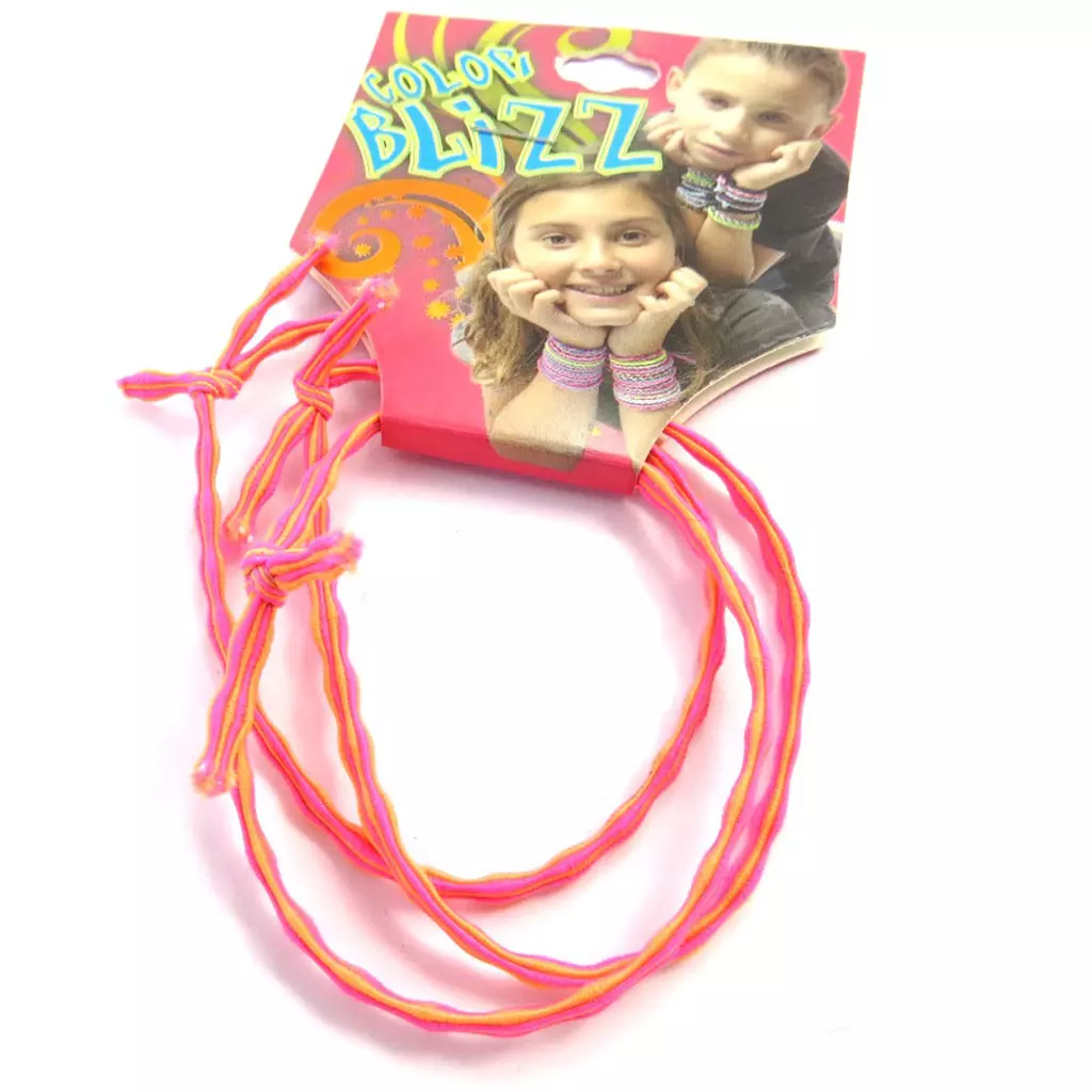 les trésors de lily 3 bracelets élastiques 'Coloriage' rose [M5339]