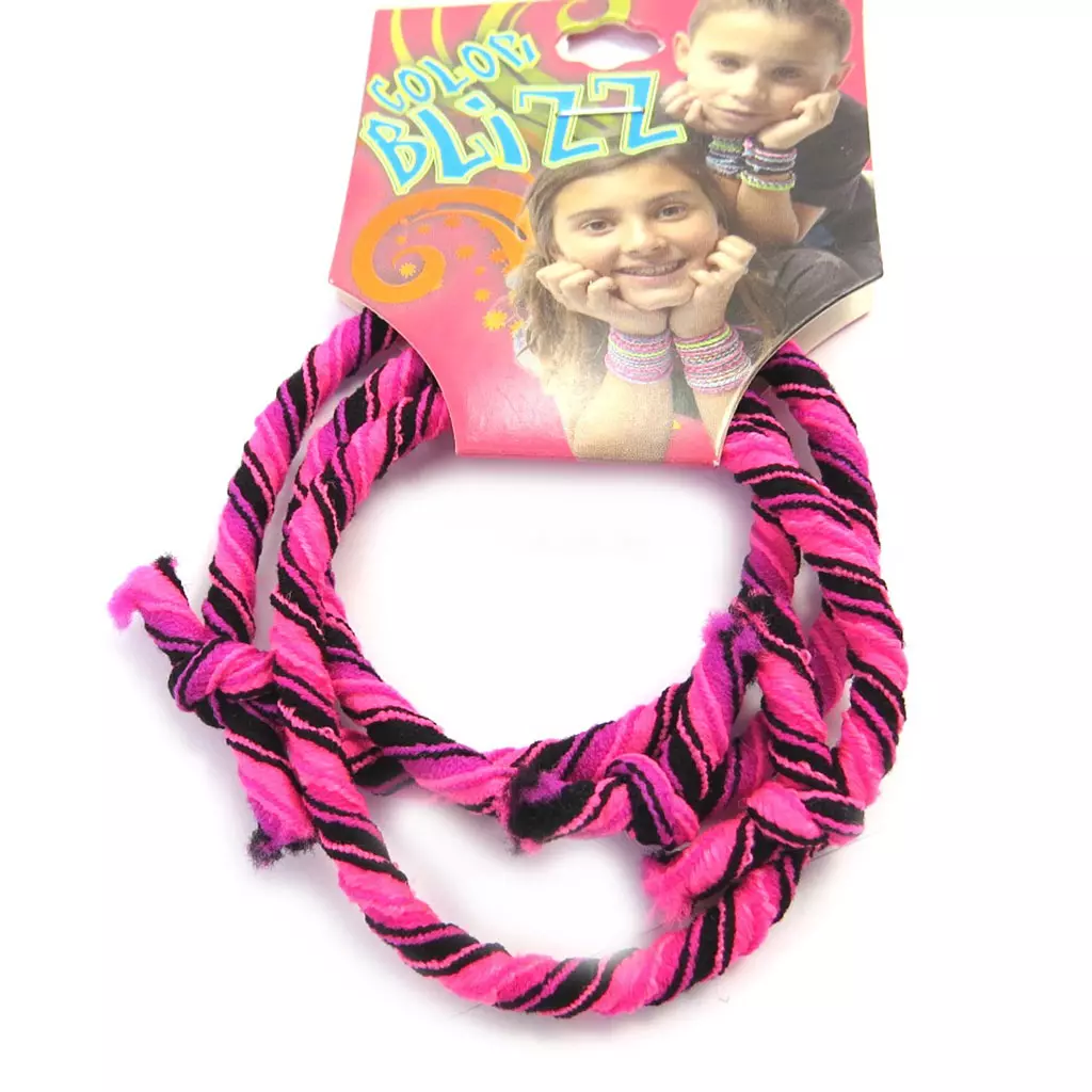 les trésors de lily 3 bracelets élastiques 'Coloriage' rose [M5344]