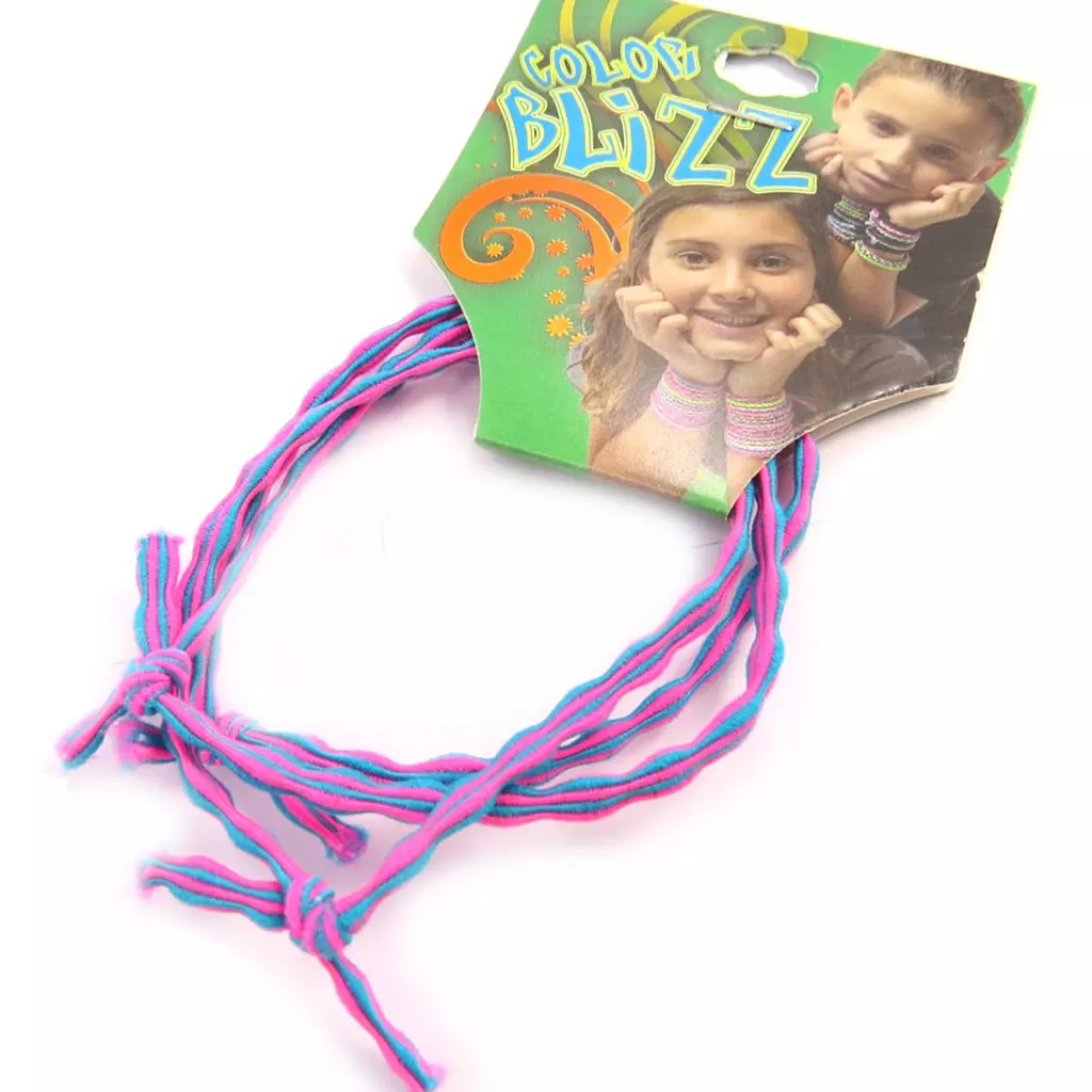les trésors de lily 3 bracelets élastiques 'Coloriage' rose mauve [M5336]