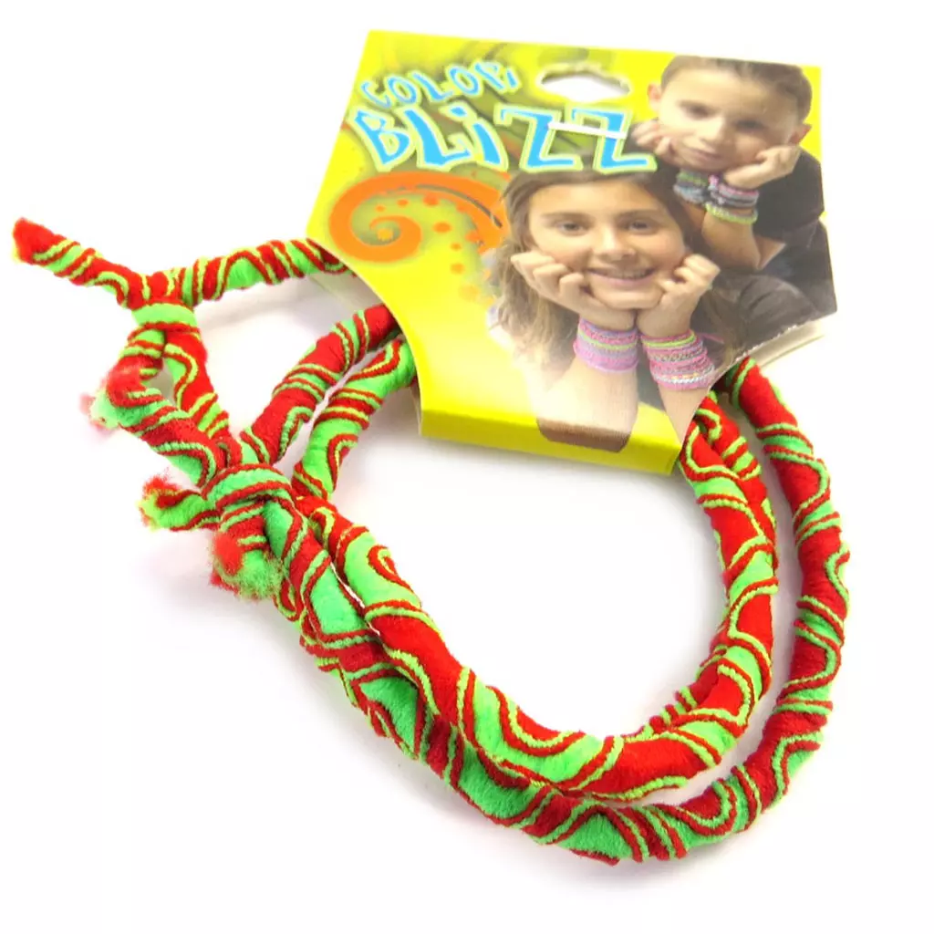 Les Trésors De Lily 3 Bracelets élastiques 'Coloriage' Rouge Vert [M5320]