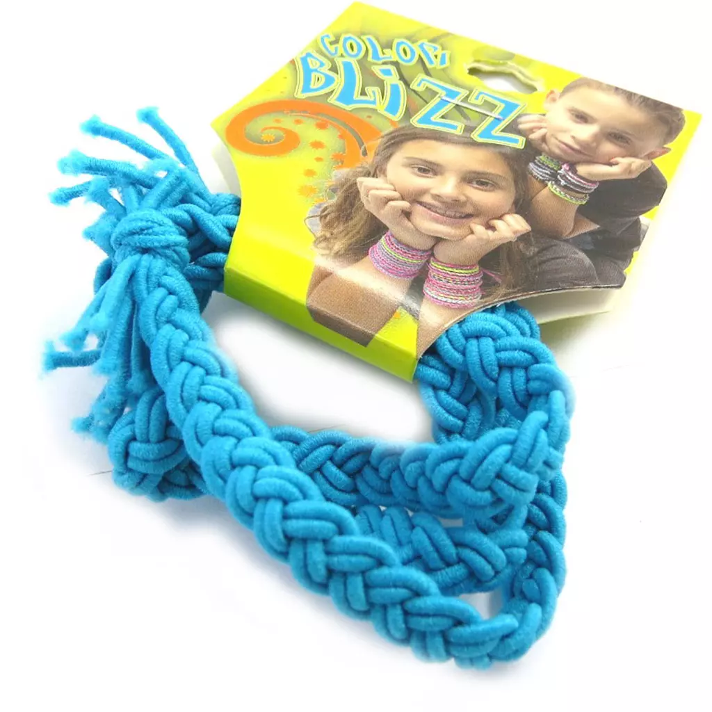 les trésors de lily 3 bracelets élastiques 'Coloriage' turquoise [M5349]
