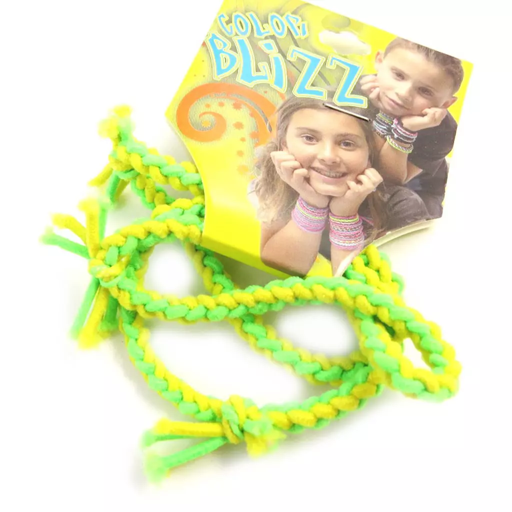 Les Trésors De Lily 3 Bracelets élastiques 'Coloriage' Vert Jaune [M5326]