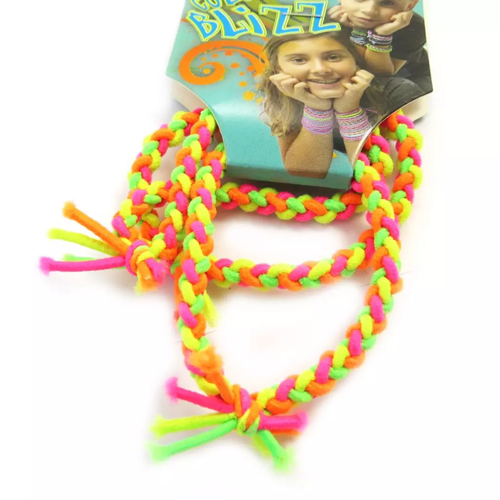Les Trésors De Lily 3 Bracelets élastiques 'Coloriage' Vert Jaune Orange [M5325]