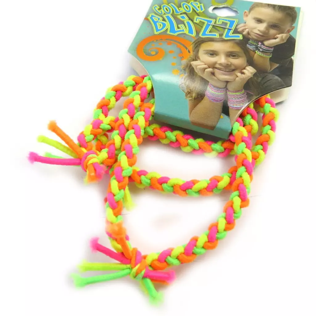 Les Trésors De Lily 3 Bracelets élastiques 'Coloriage' Vert Jaune Orange [M5325]