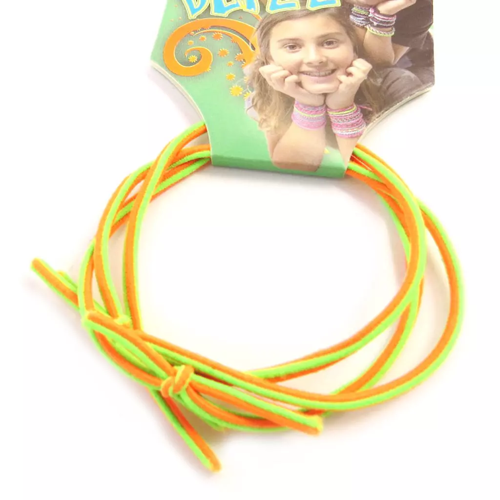 Les Trésors De Lily 3 Bracelets élastiques 'Coloriage' Vert Orange [M5343]