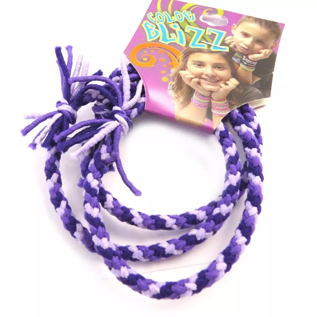 les trésors de lily 3 bracelets élastiques 'Coloriage' violet [M5328]