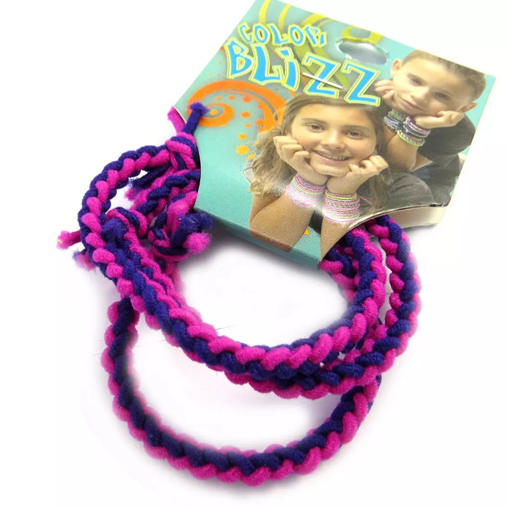 Les Trésors De Lily 3 Bracelets élastiques 'Coloriage' Violet Rose [M5331]