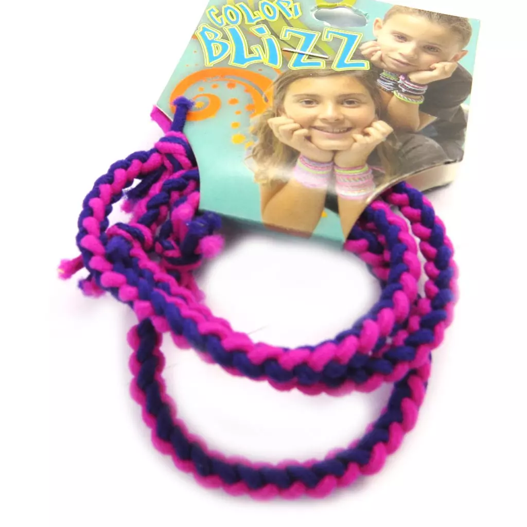 les trésors de lily 3 bracelets élastiques 'Coloriage' violet rose [M5331]