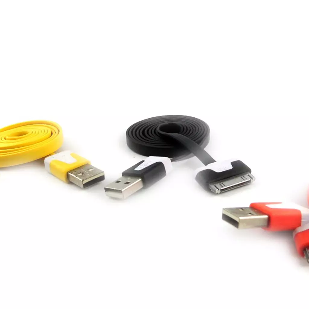 Les Trésors De Lily 3 Cables USB 'Coloriage' Iphone Ipad (jaune Noir Orange) [K9276]