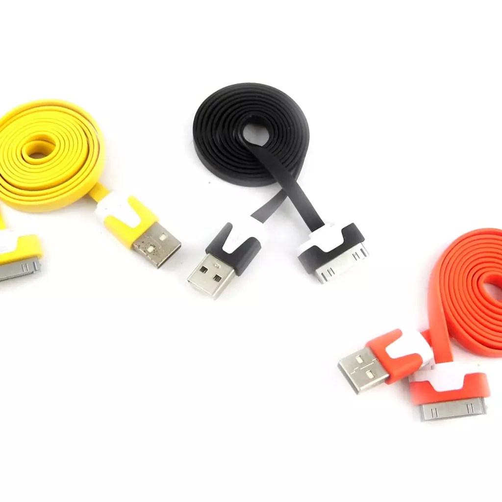 les trésors de lily 3 cables USB 'Coloriage' iphone ipad (jaune noir orange) [K9276]