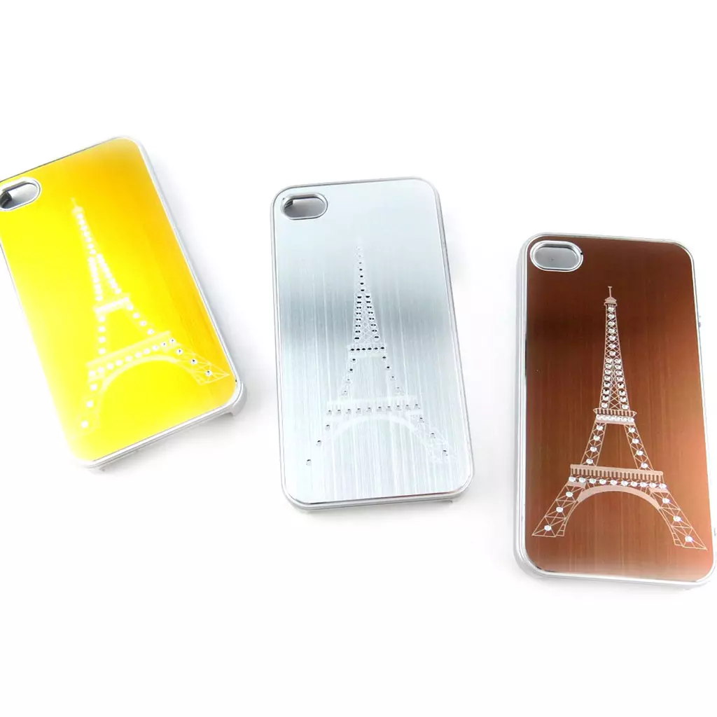 Les Trésors De Lily 3 Coques Créateur 'Tour Eiffel' Iphone 4 4S (doré Argenté Marron) [K7492]