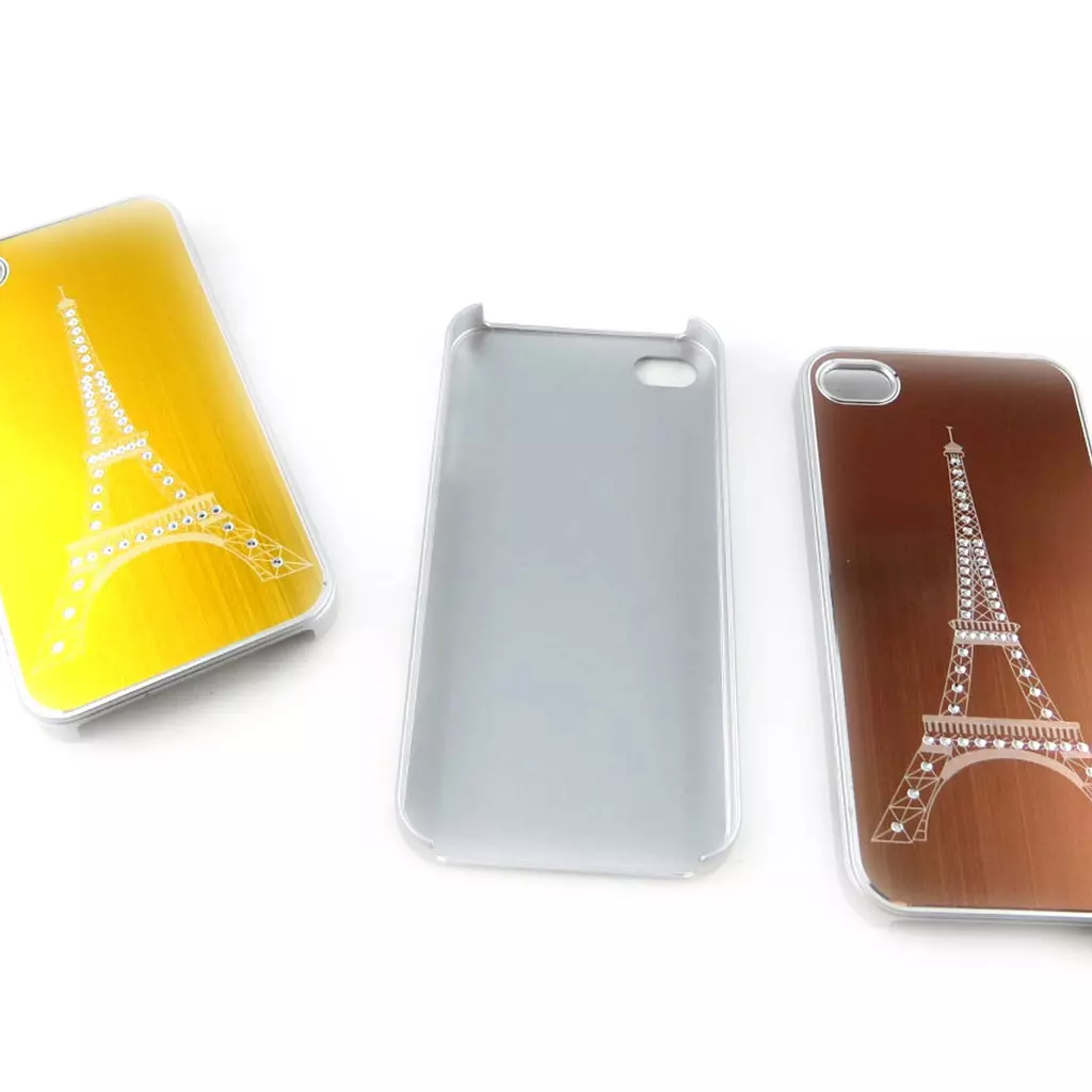 Les Trésors De Lily 3 Coques Créateur 'Tour Eiffel' Iphone 4 4S (doré Argenté Marron) [K7492]