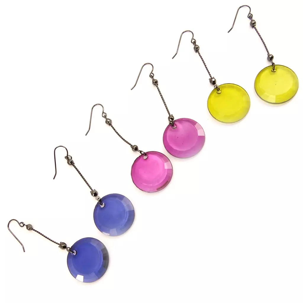 Les Trésors De Lily 3 Paires De Boucles 'Coloriage' Multicolore [L5203]