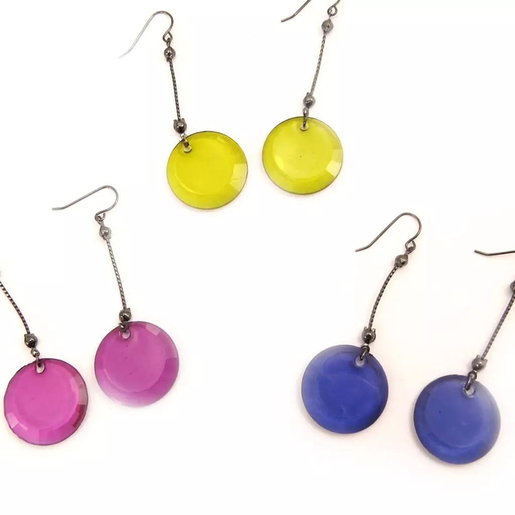 les trésors de lily 3 paires de boucles 'Coloriage' multicolore [L5203]