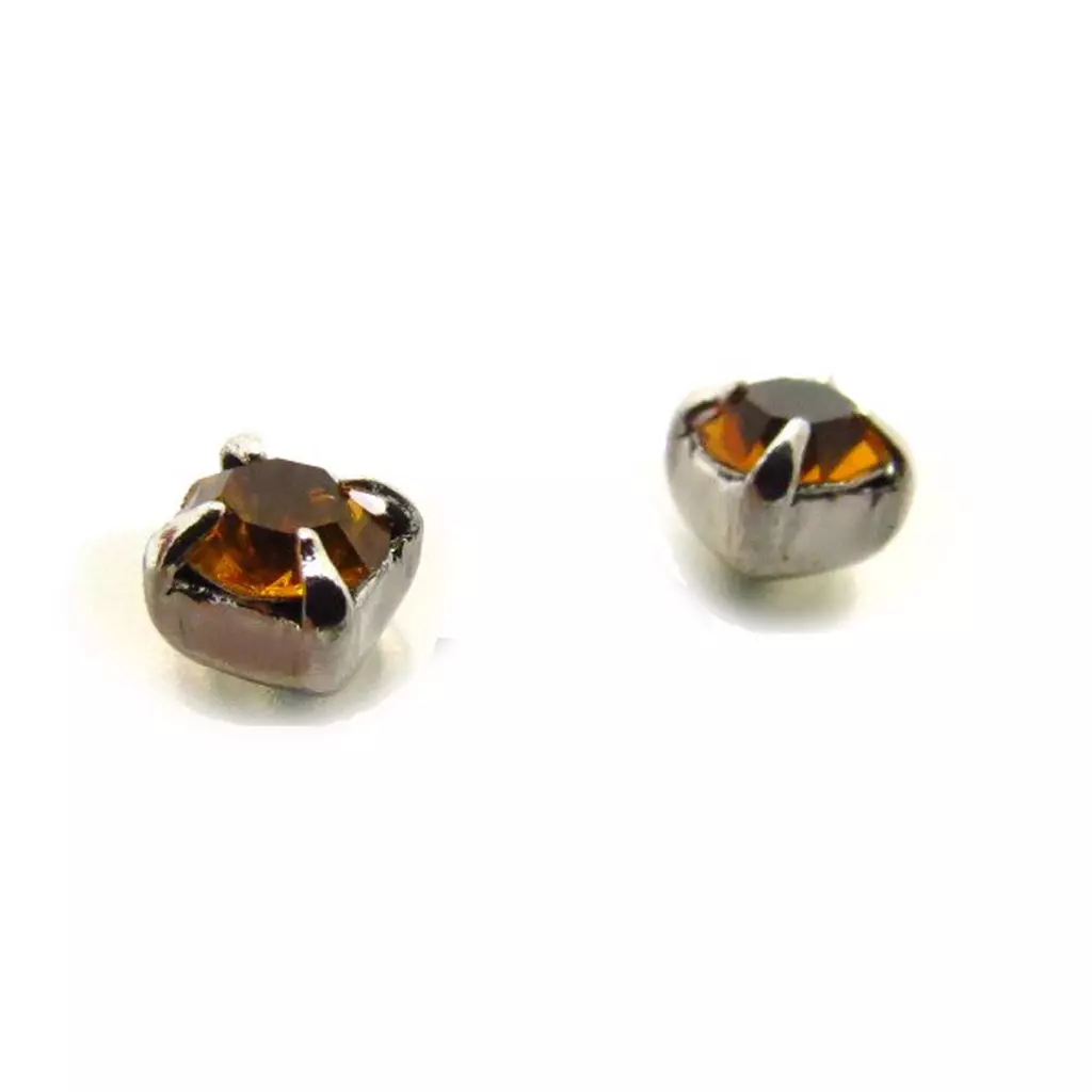 Les Trésors De Lily 3 Paires De Boucles 'Cristal' Ambre [J6256]