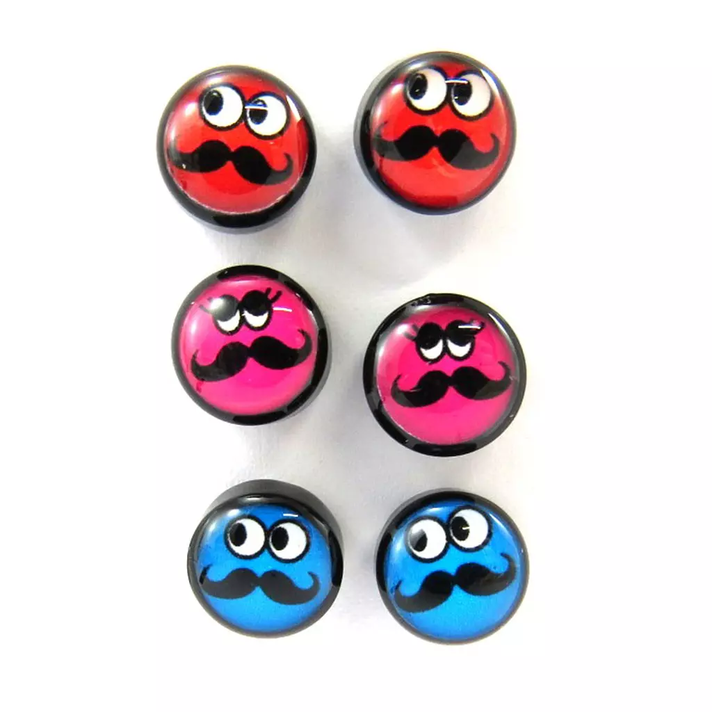 Les Trésors De Lily 3 Paires De Boucles 'Moustaches' Tutti Frutti [M0733]