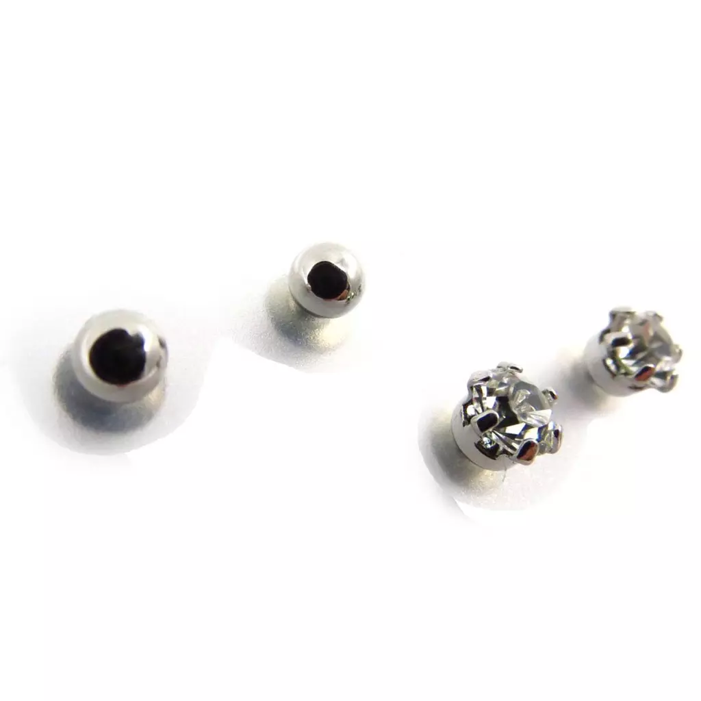 Les Trésors De Lily 3 Paires De Boucles 'Sissi' Blanc Argenté [J6249]