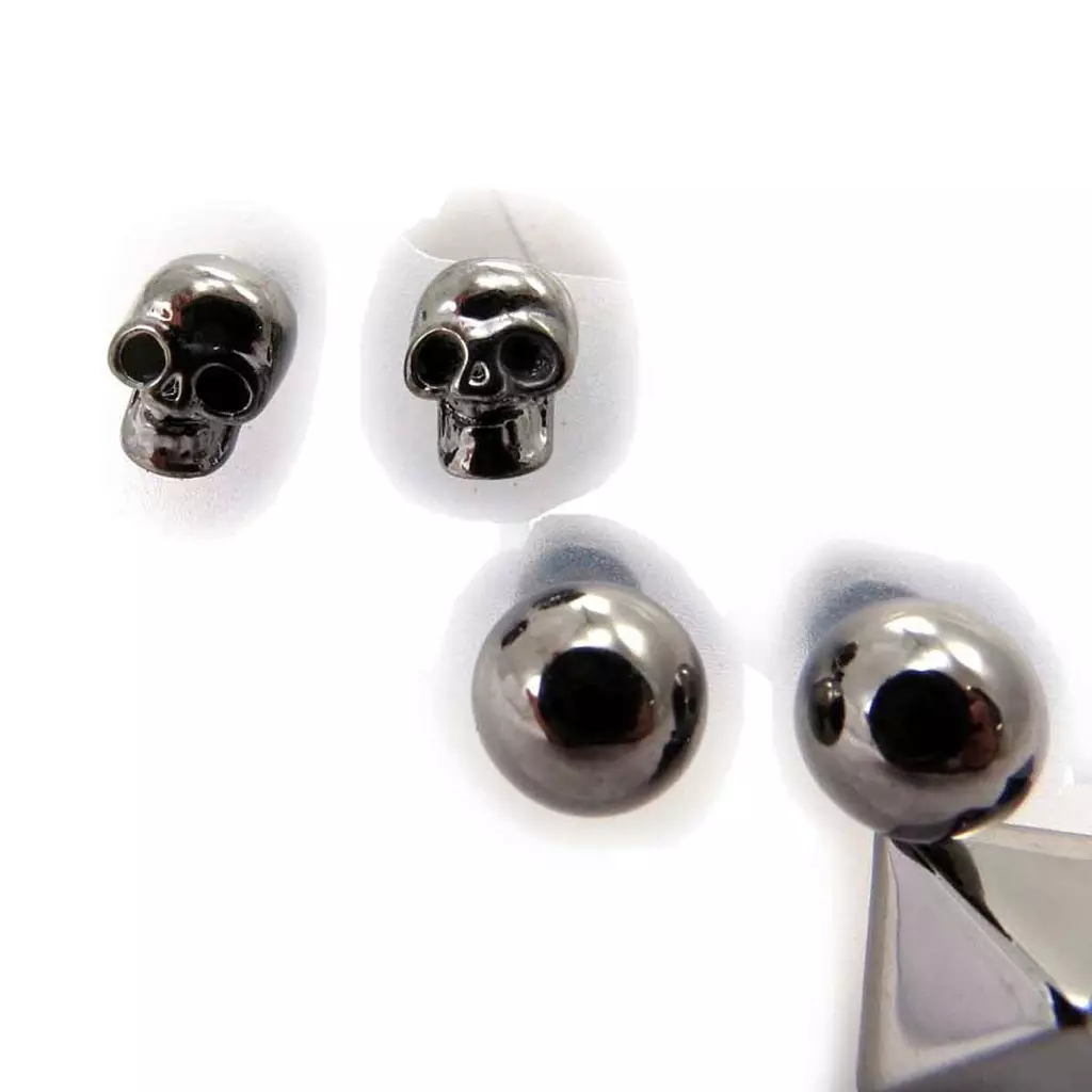 Les Trésors De Lily 3 Paires De Boucles 'Tête De Mort' [J7840]