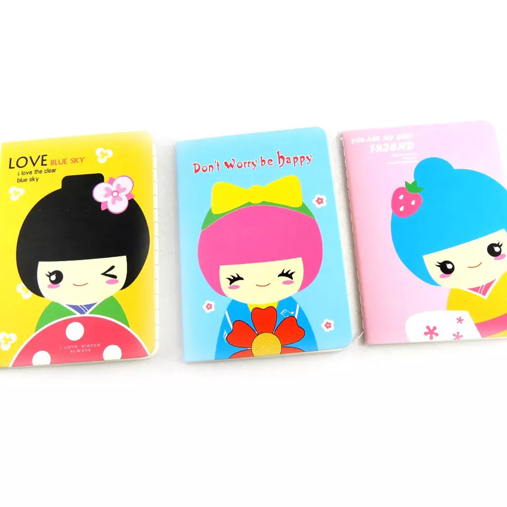 Les Trésors De Lily 3 Petits Carnets De Notes 'Geisha' Tutti Frutti [K7865]
