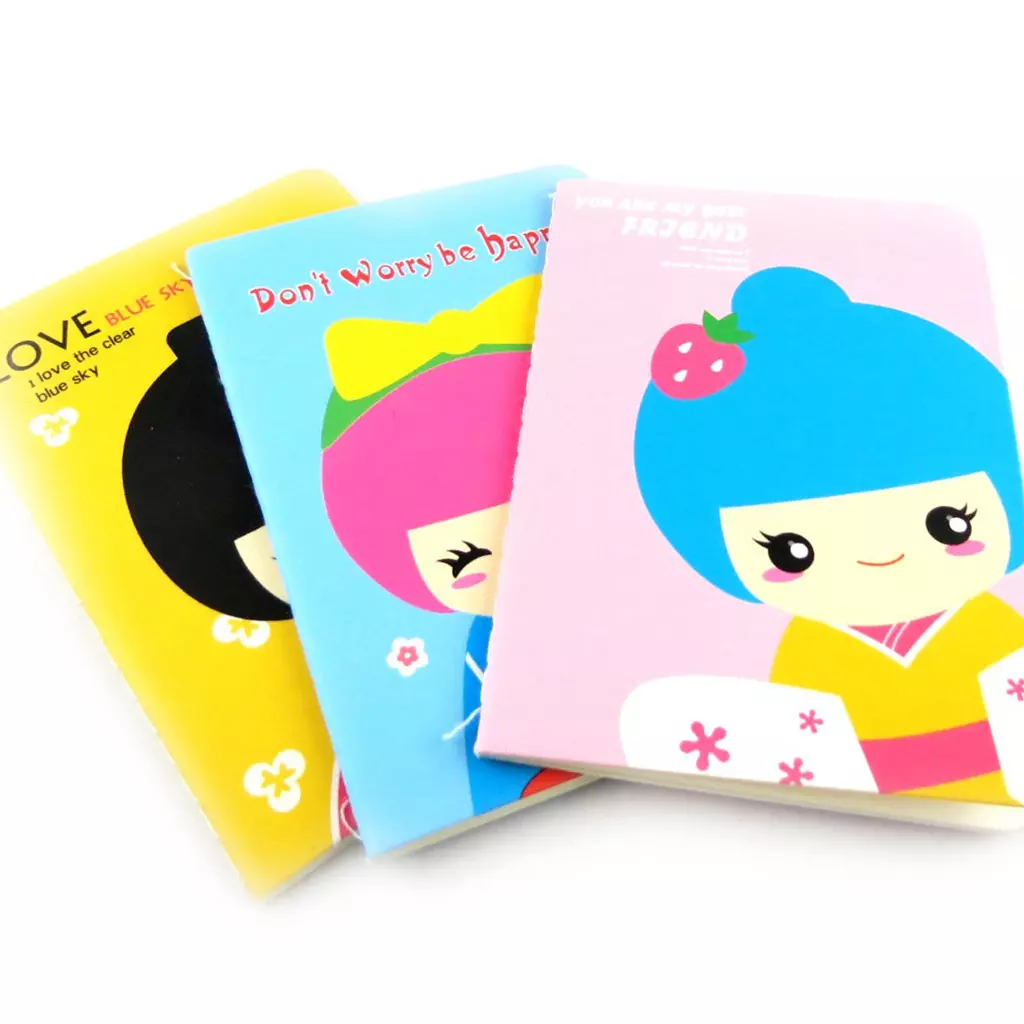 Les Trésors De Lily 3 Petits Carnets De Notes 'Geisha' Tutti Frutti [K7865]