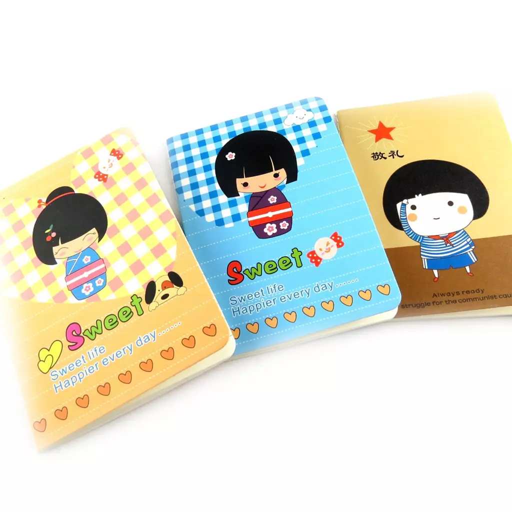 les trésors de lily 3 petits carnets de notes 'Geisha' tutti frutti [K7871]