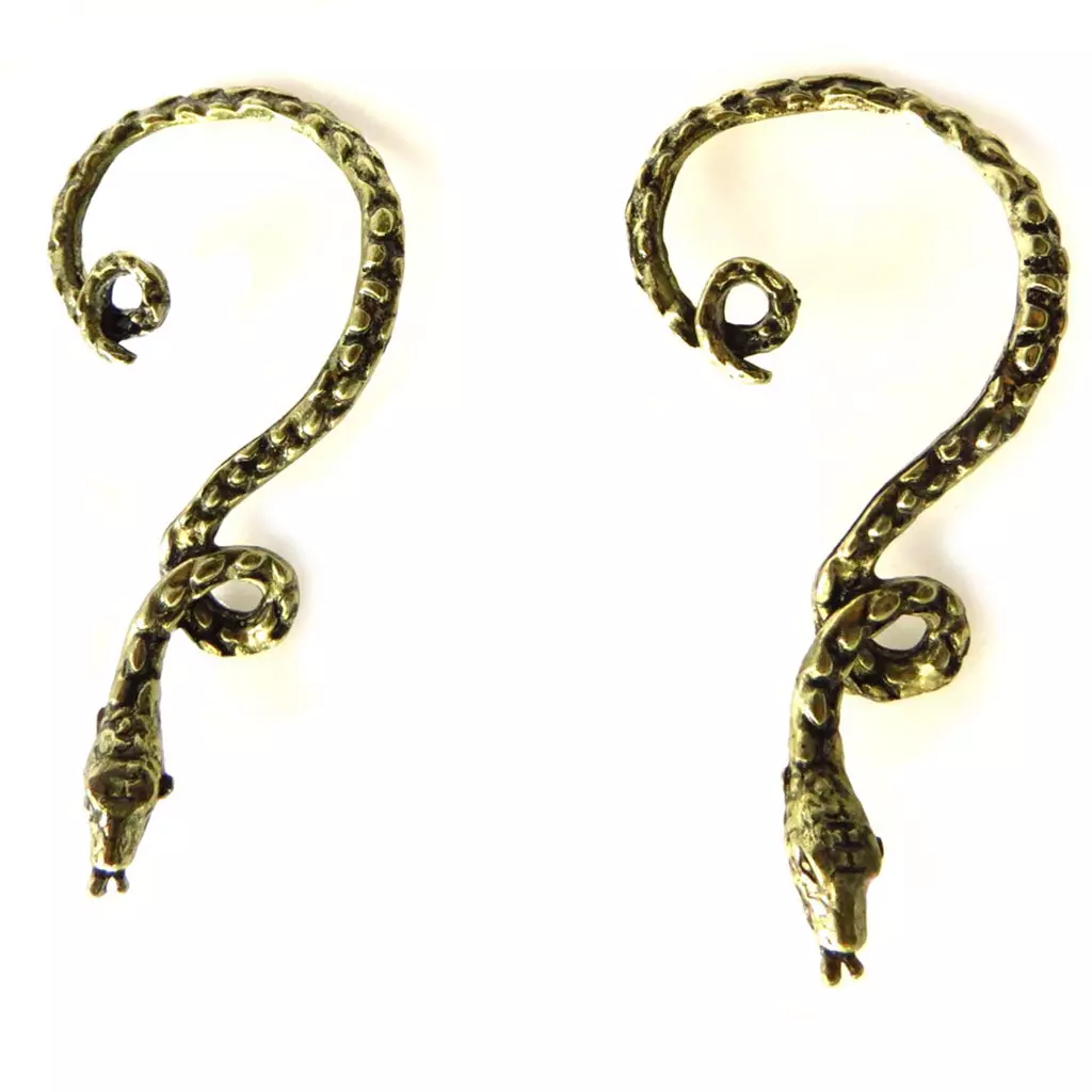 Les Trésors De Lily 4 Bagues Oreilles 'Tentation' Doré Argenté [K6566]
