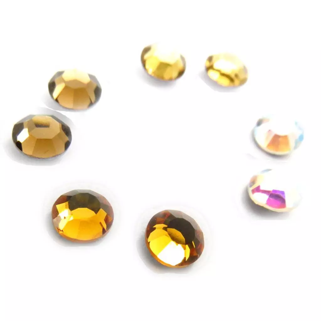Les Trésors De Lily 4 Paires De Boucles 'Oeil De Cristal' Ambre Blanc 5 Mm (Swarovski) [J6270]