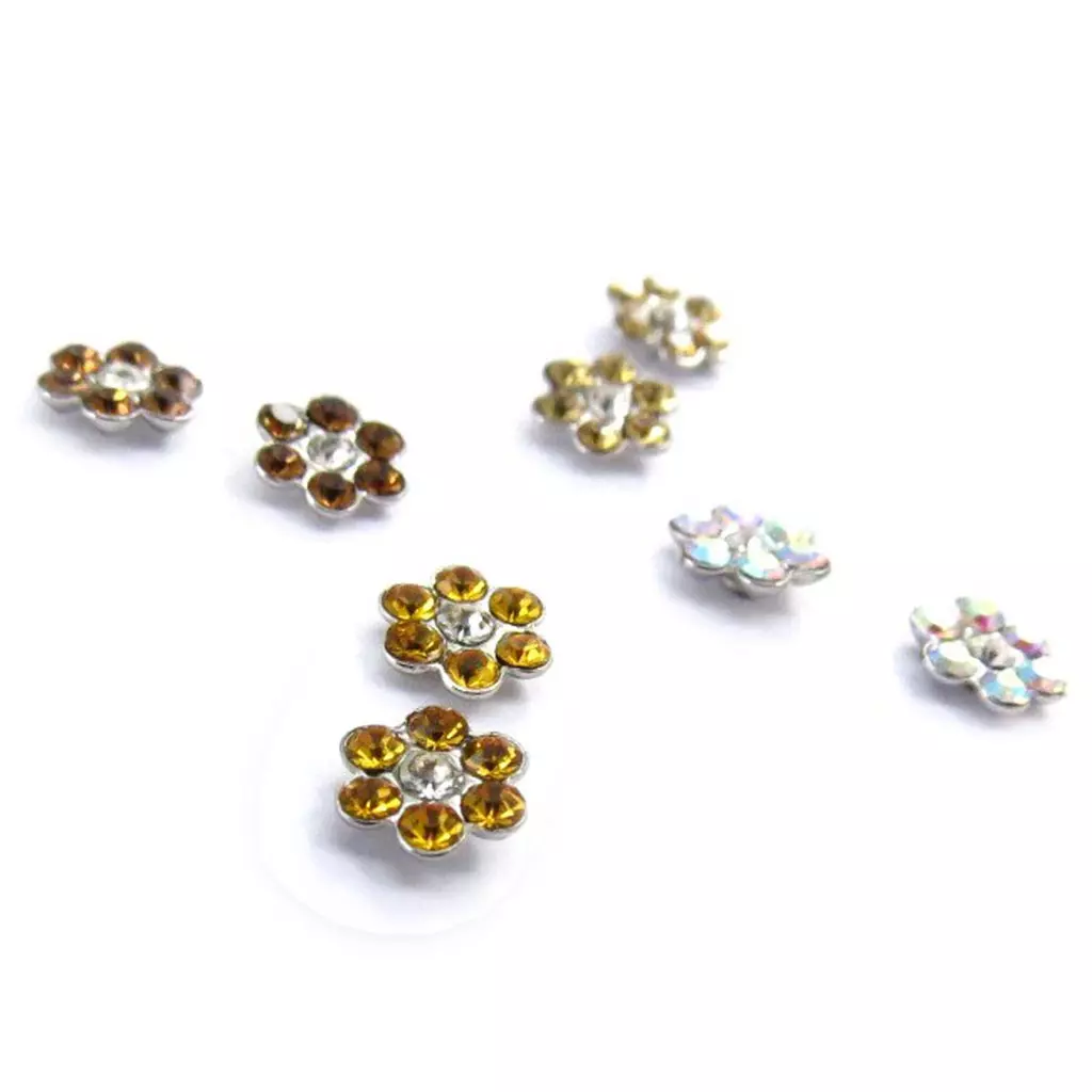 Les Trésors De Lily 4 Paires De Boucles 'Sissi' Ambre Blanc (Swarovski) [J6268]