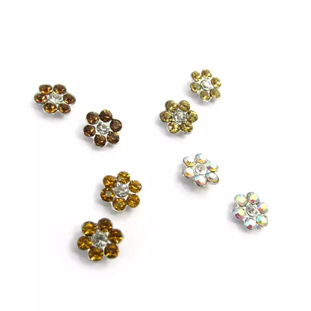 les trésors de lily 4 paires de boucles 'Sissi' ambre blanc (Swarovski) [J6268]