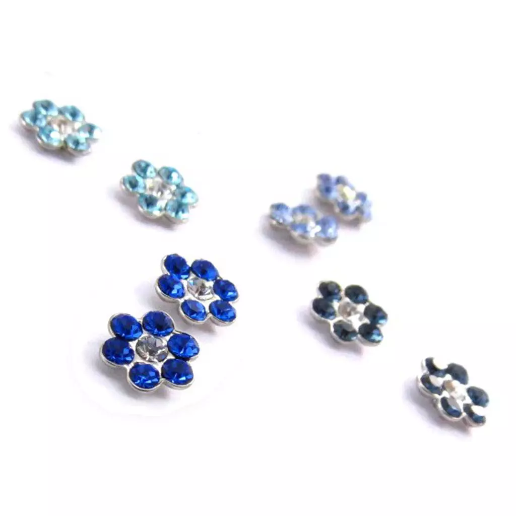 Les Trésors De Lily 4 Paires De Boucles 'Sissi' Bleu (Swarovski) [J6269]