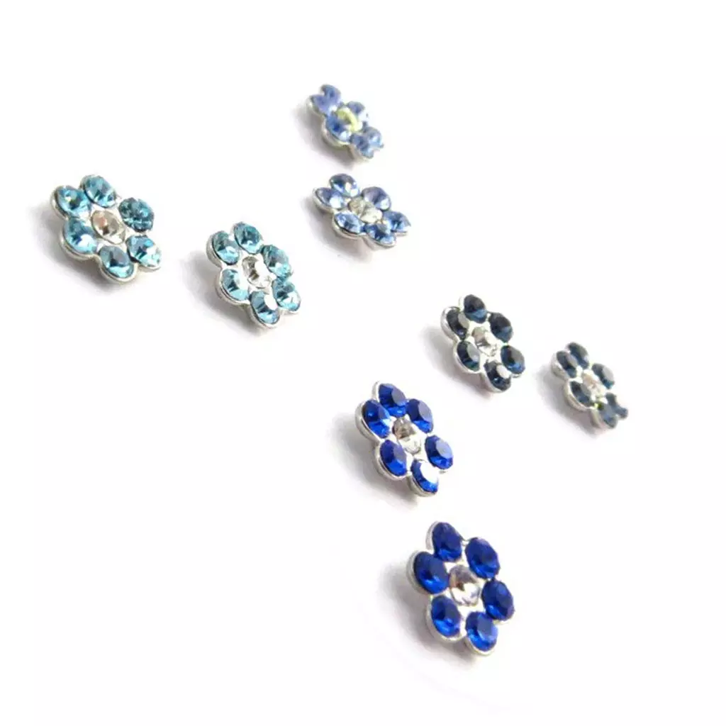 Les Trésors De Lily 4 Paires De Boucles 'Sissi' Bleu (Swarovski) [J6269]