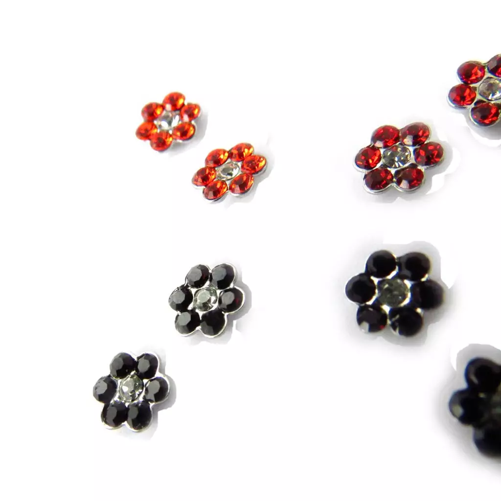 Les Trésors De Lily 4 Paires De Boucles 'Sissi' Rouge (Swarovski) [J6258]