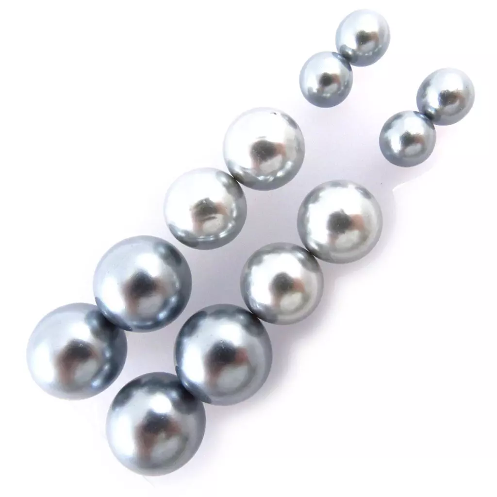 Les Trésors De Lily 6 Paires De Boucles 'Perla' Gris [J6213]
