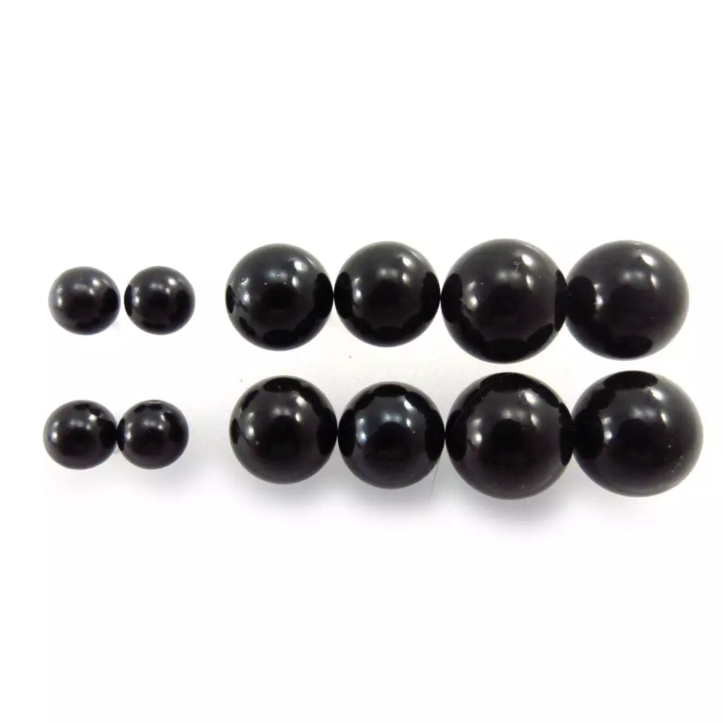 Les Trésors De Lily 6 Paires De Boucles 'Perla' Noir [J6233]