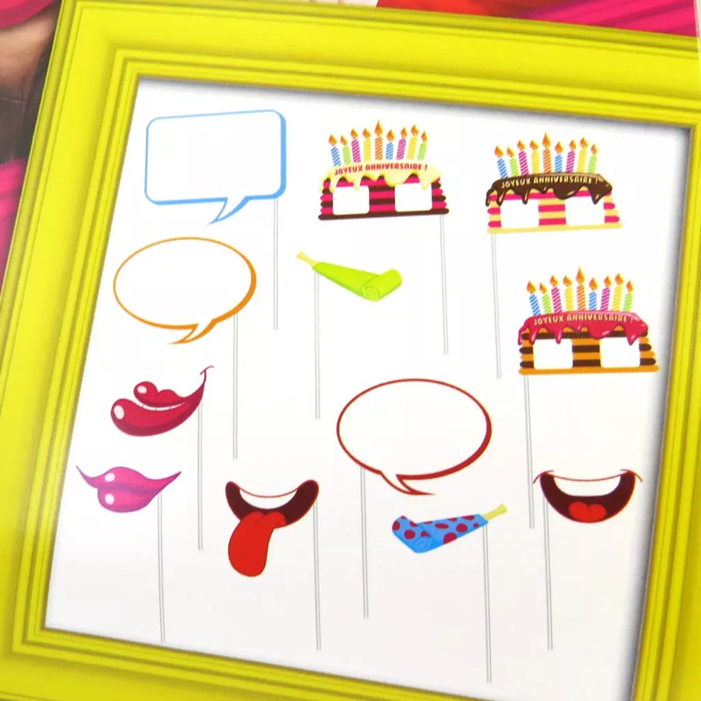 Les Trésors De Lily Accessoires Photobooth 'Anniversaire' 12 Pièces [M5041]