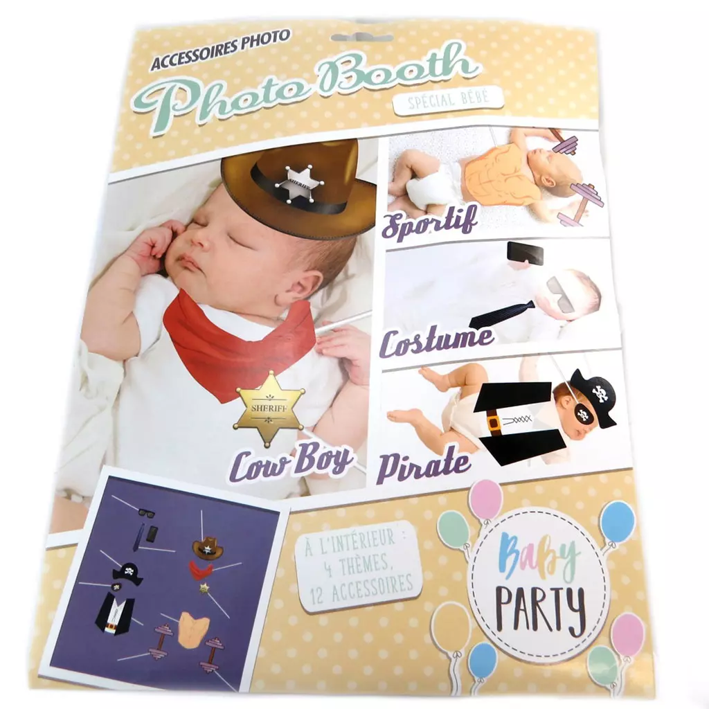 Les Trésors De Lily Accessoires Photobooth 'Baby Shower' 12 Pièces (Baby Party Garçon) [P3129]