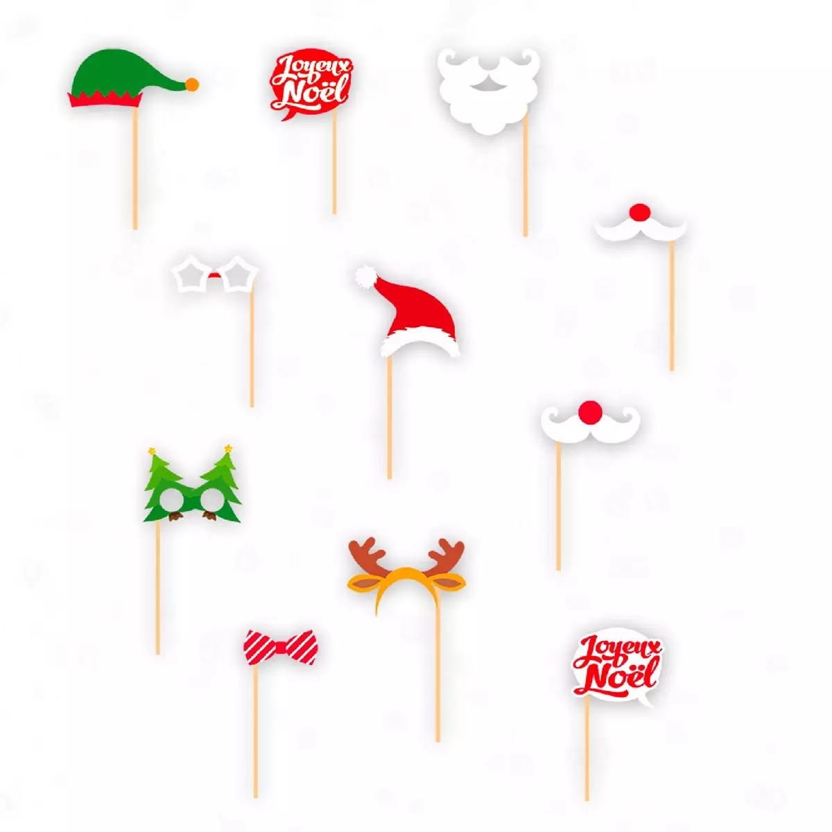 Les Trésors De Lily Accessoires Photobooth 'Joyeux Noël' 12 Pièces [Q3514]