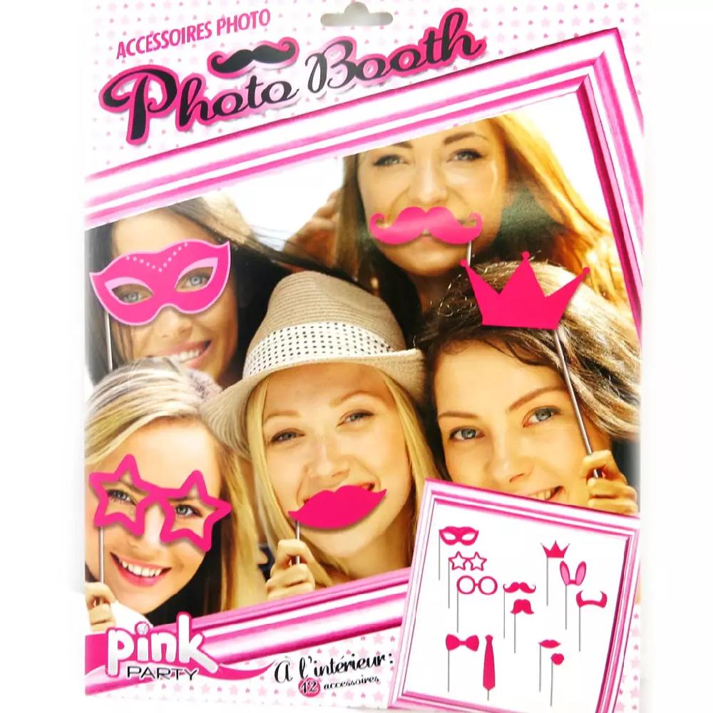 Les Trésors De Lily Accessoires Photobooth 'Pink Party' Rose 12 Pièces [M5197]