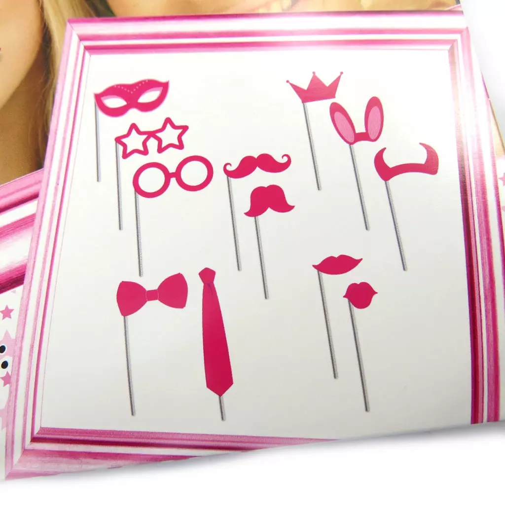 Les Trésors De Lily Accessoires Photobooth 'Pink Party' Rose 12 Pièces [M5197]