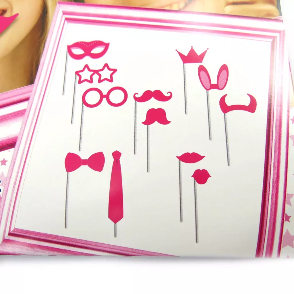 Les Trésors De Lily Accessoires Photobooth 'Pink Party' Rose 12 Pièces [M5197]