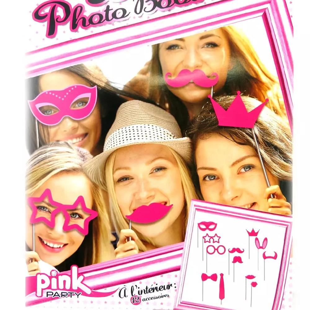 les trésors de lily Accessoires photobooth 'Pink Party' rose 12 pièces [M5197]