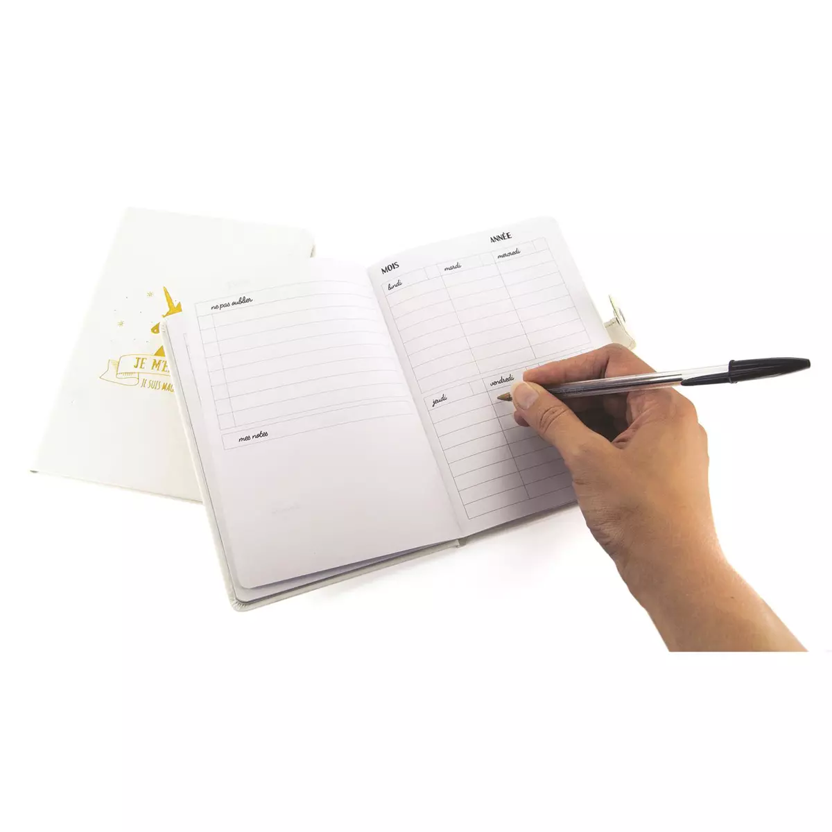 Les Trésors De Lily Agenda Perpétuel 'Licorne My Unicorn' Blanc Doré (je M'en Fous Je Suis Magique) 175x125 Cm [Q4452]