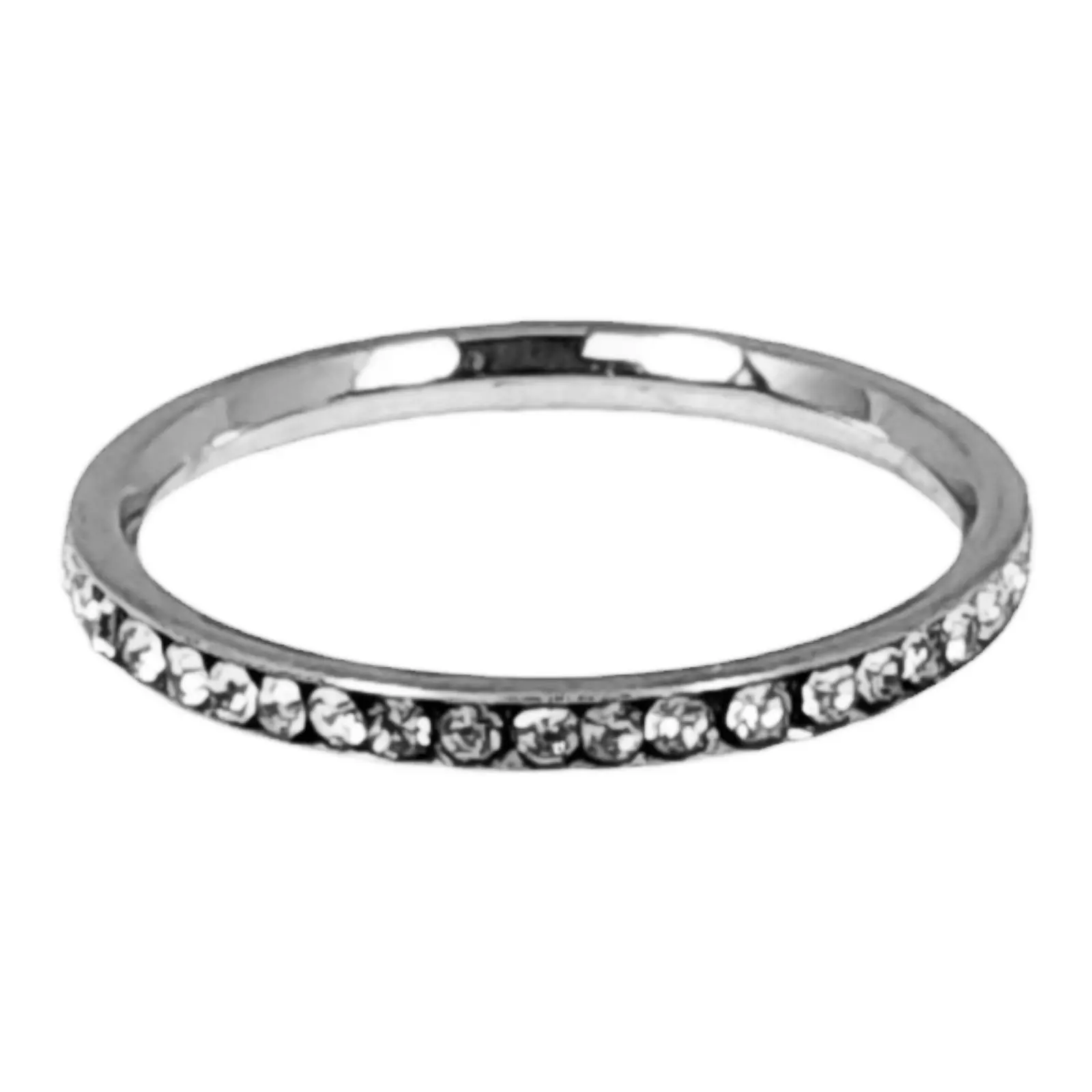 les trésors de lily Alliance acier 'Pour la Vie' blanc argenté 2 mm [S1306]