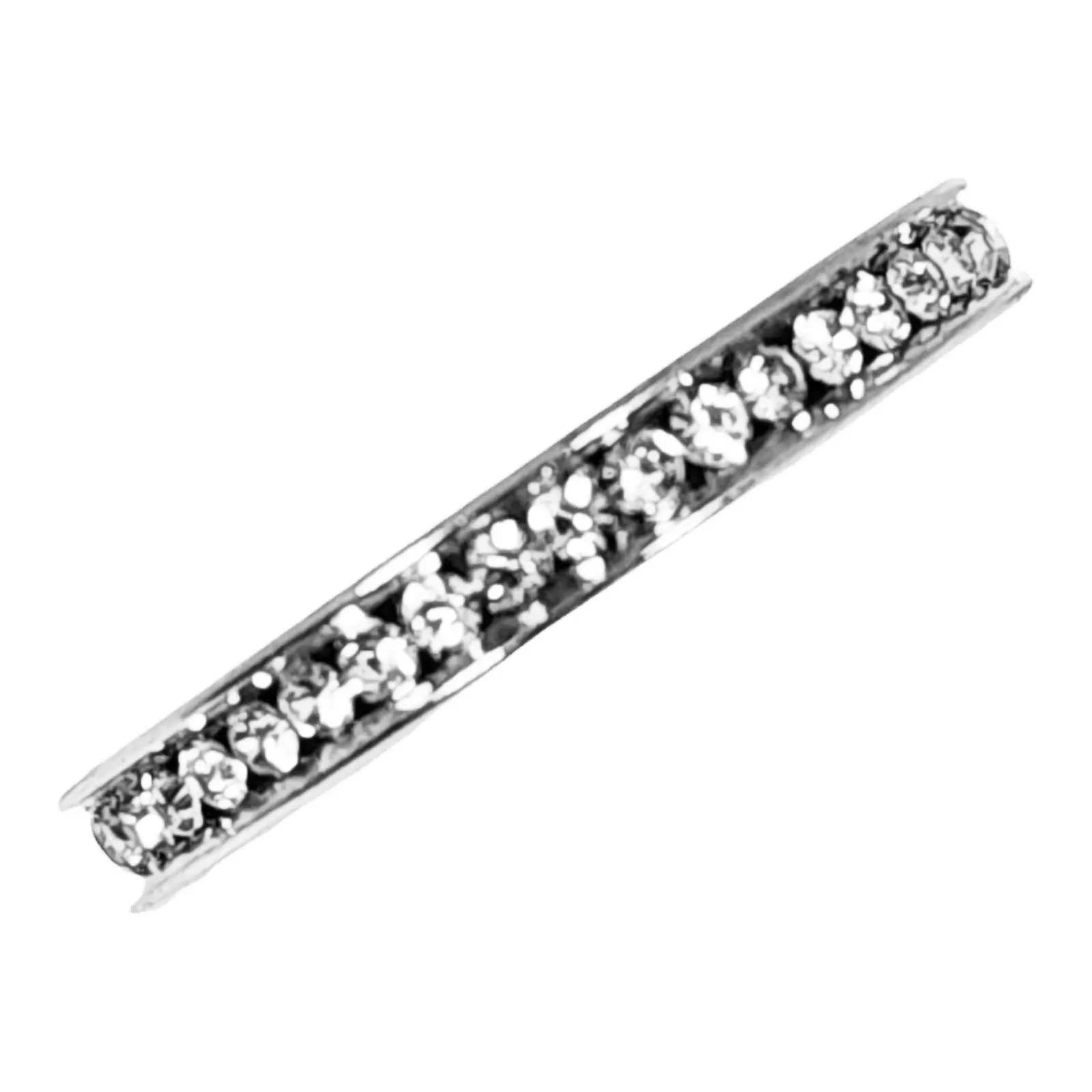 Les Trésors De Lily Alliance Acier 'Pour La Vie' Blanc Argenté 3 Mm [S1305]
