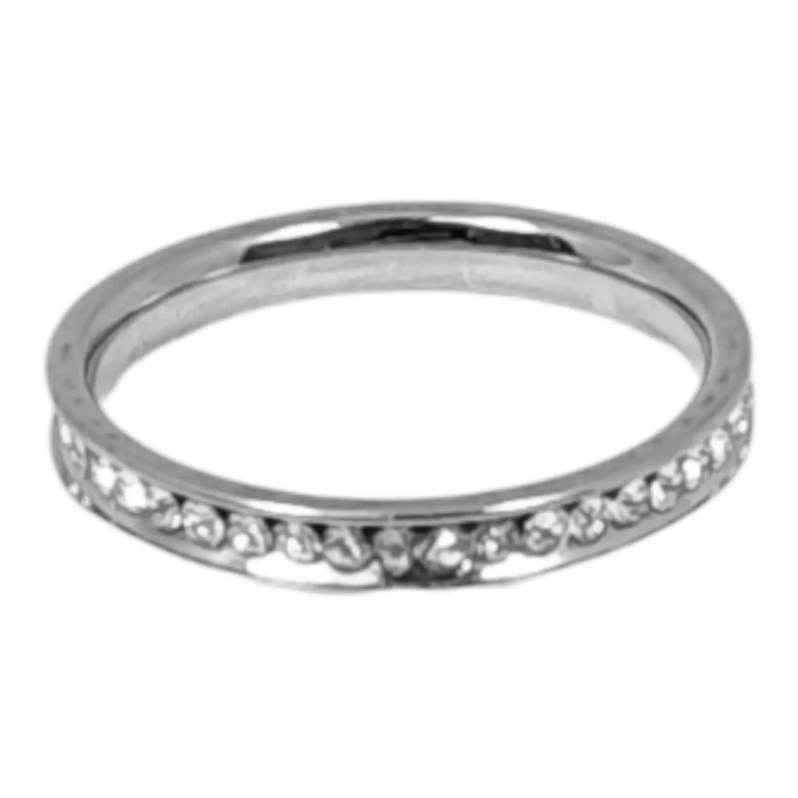 les trésors de lily Alliance acier 'Pour la Vie' blanc argenté 3 mm [S1305]