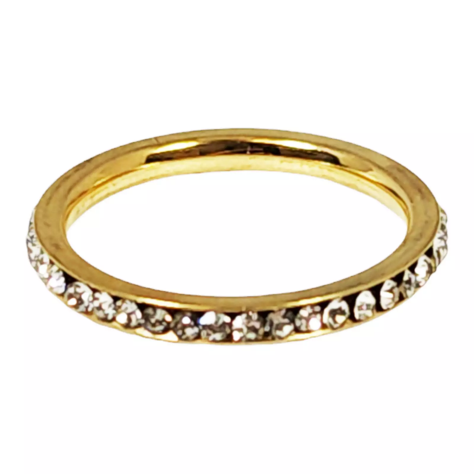 les trésors de lily Alliance acier 'Pour la Vie' blanc doré 2 mm [S1307]