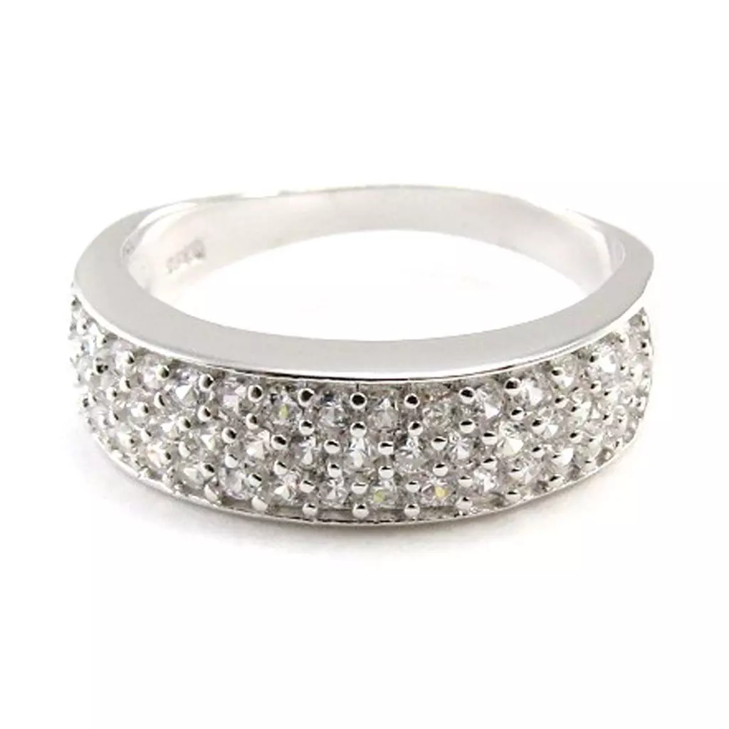 Les Trésors De Lily Alliance Argent 'Déesse' Blanc [J0386]