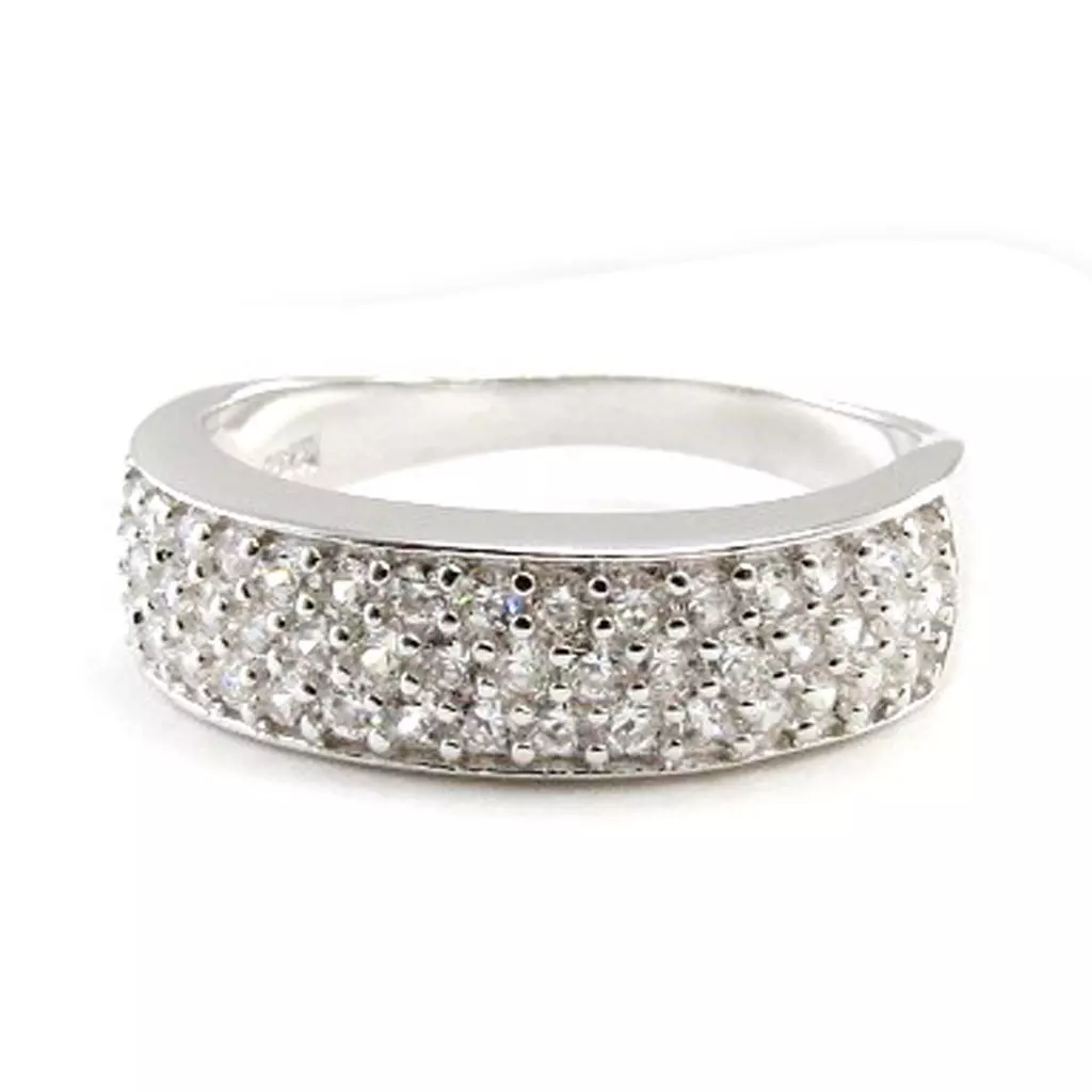 Les Trésors De Lily Alliance Argent 'Déesse' Blanc [J0386]