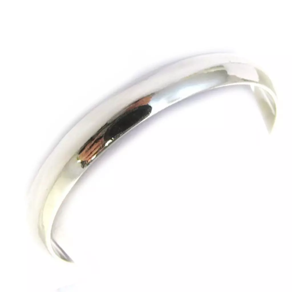 les trésors de lily Alliance Argent 'Demi Jonc' (rhodié ) 3 mm [N2752]