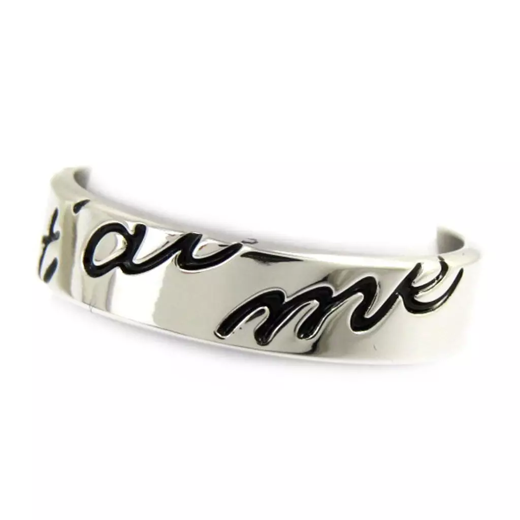 Les Trésors De Lily Alliance Argent 'Je T'aime' [M1152]